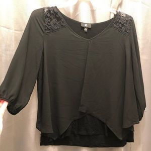 Black flowy top